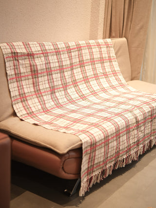 Vritika Checkered Handwoven Sofa Throw