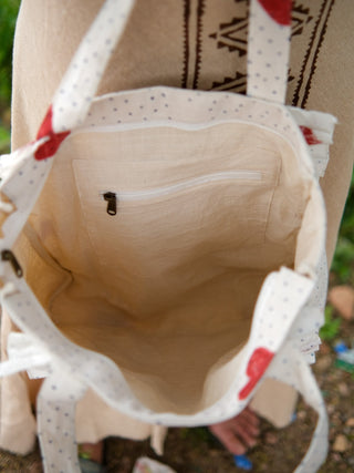 Boho Ruffled Tote Bag