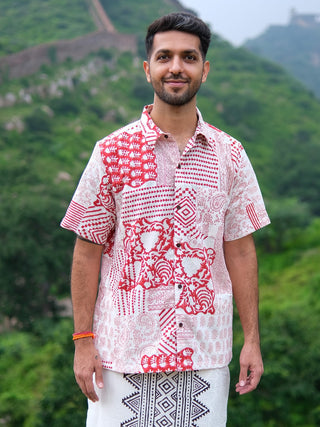 sahaj shirt handblock half sleeve shirt