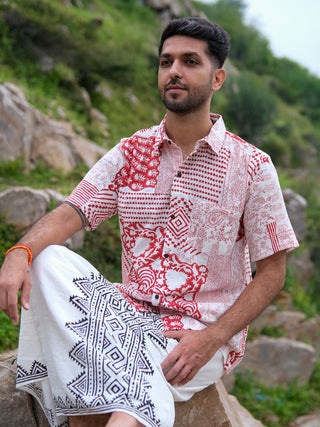 sahaj shirt handblock half sleeve shirt