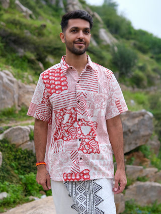 sahaj shirt handblock half sleeve shirt