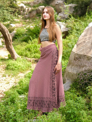 Handloom Wrap Long Skirt