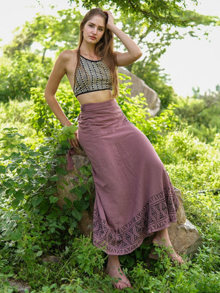 Handloom Wrap Long Skirt