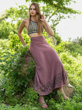 Handloom Wrap Long Skirt