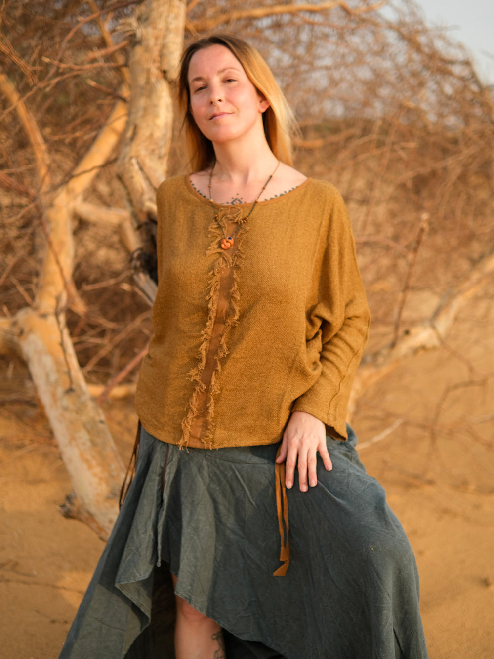 Bohemian Long-Sleeve Top - Crystal Heal