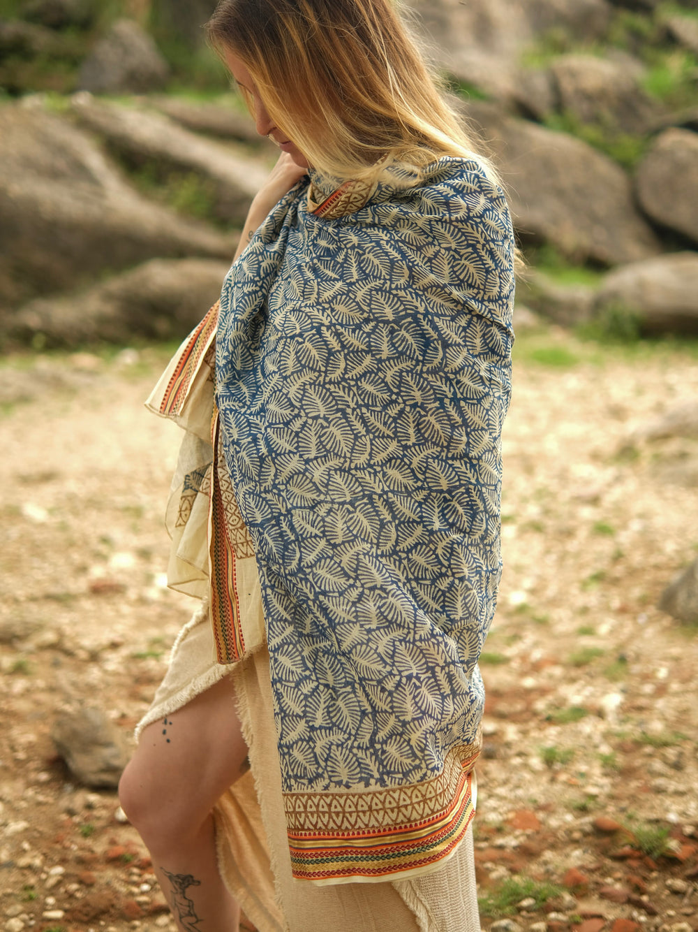 Indigo Fern Sarong
