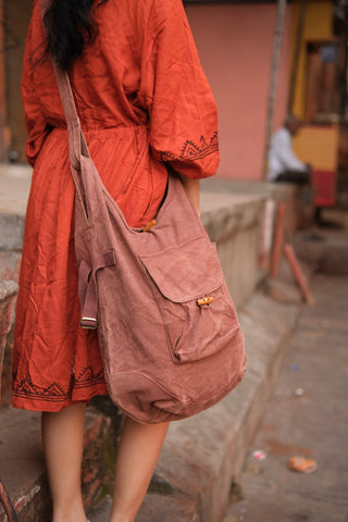 Sac Bandoulière Gypsy – Sac en Toile de Coton Vintage
