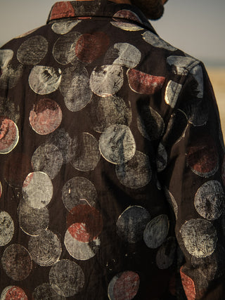 Aarush Polka Block Print Shirt
