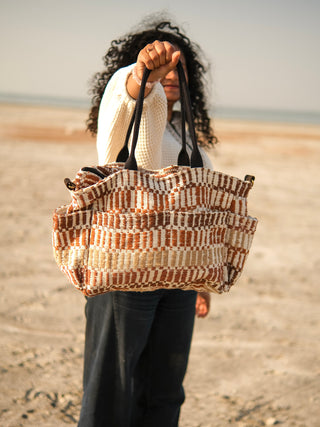 Aaravi Handwoven Cotton Tote Bag