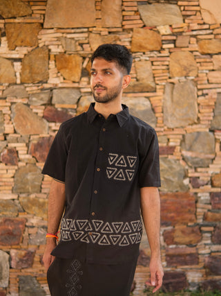 Tridha Shirt Tribal Handblock Cotton Shirt – Boho Style