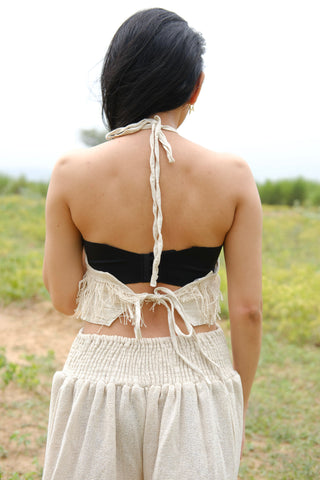 Amra Fringe Halter Top