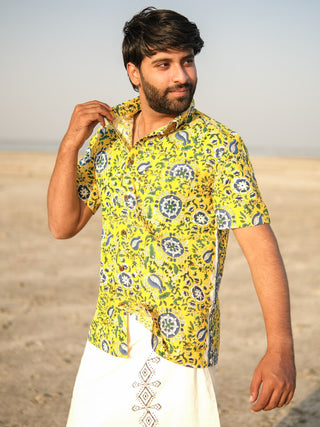 Kavya Handblock Printed Cotton Shirt