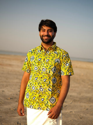 Kavya Handblock Printed Cotton Shirt