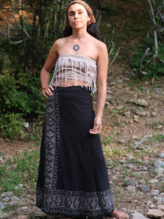 Handloom Wrap Long Skirt