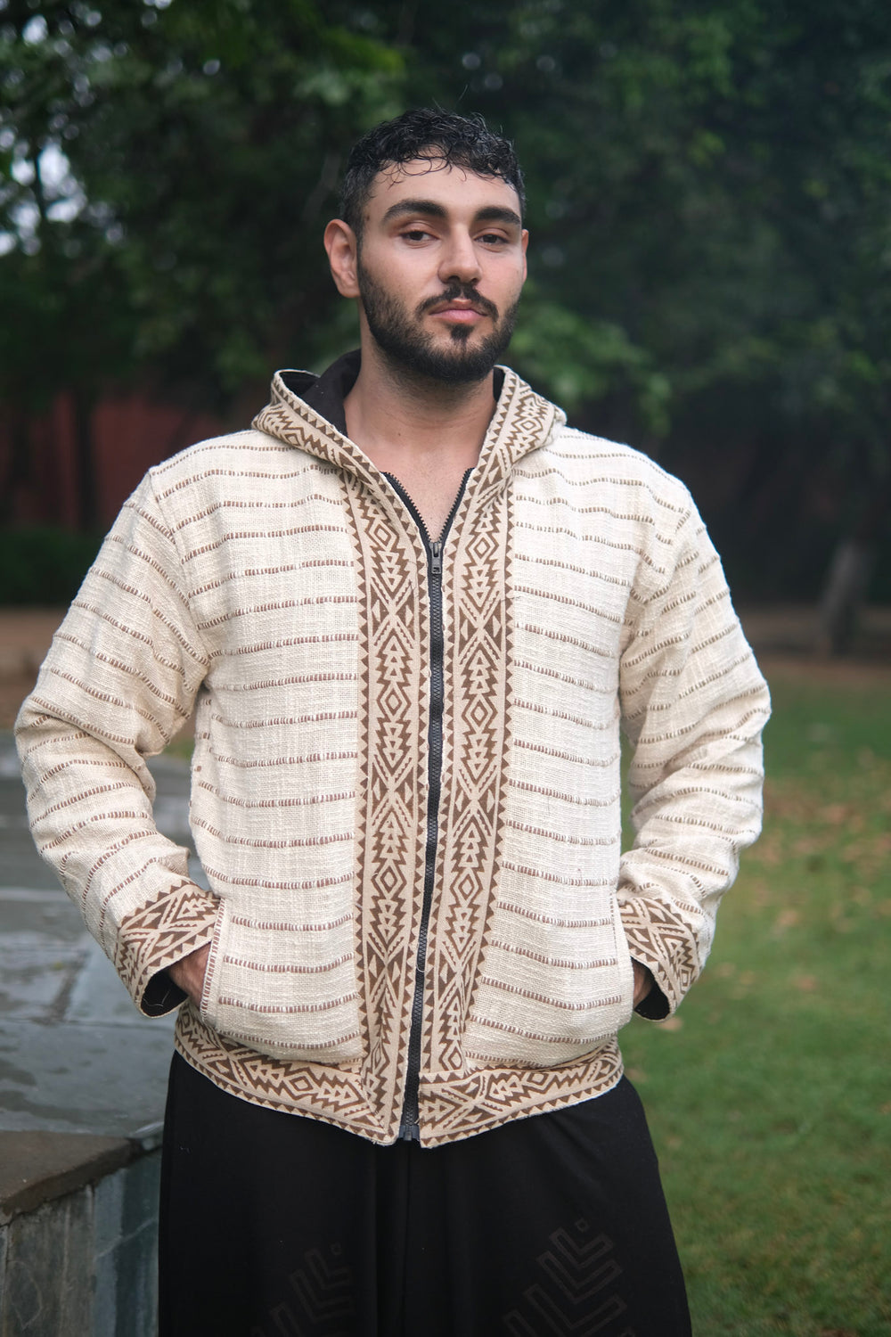 Veste à capuche rayée Nomad