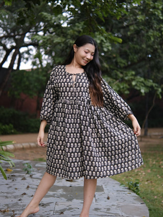 Nimish Gathered Midi Dress