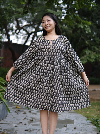 Nimish Gathered Midi Dress