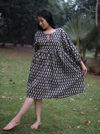 Nimish Gathered Midi Dress