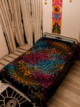 Trippy Mandala Bed sheet
