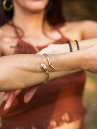 Serpent Spirit Brass Cuff Bracelet