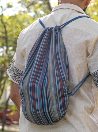 Stripes Drawstring Bag
