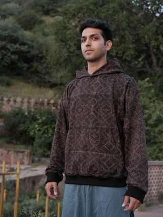 Maze Earth Printed Hooded Sweatshirt