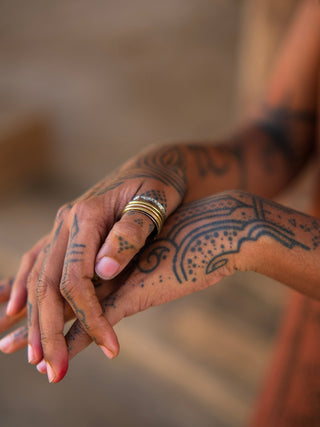 Tribal Stacked Band Ring