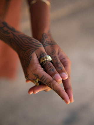 Tribal Stacked Band Ring