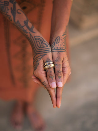 Tribal Stacked Band Ring