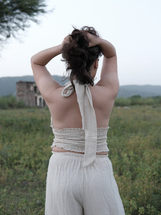 Noor — Halter Smocked Top