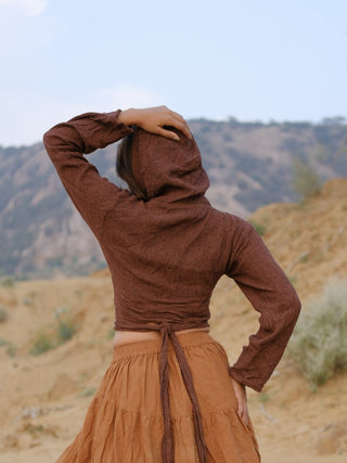 Ruhra — Rust Wrap Hooded Top