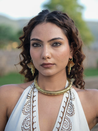 Tribal brass adjustable  Choker