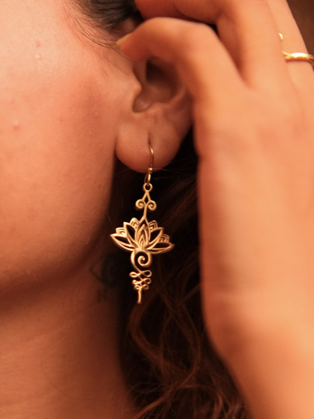 Lotanika Brass Earrings