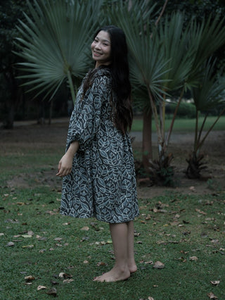 Nayab Gathered Midi Dress