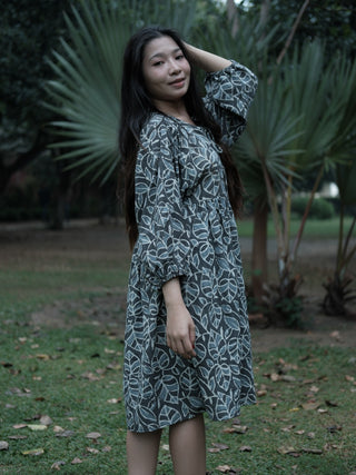 Nayab Gathered Midi Dress
