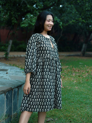 Nimish Gathered Midi Dress