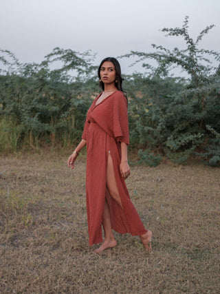 Rooh-e-Laal Maxi Dress