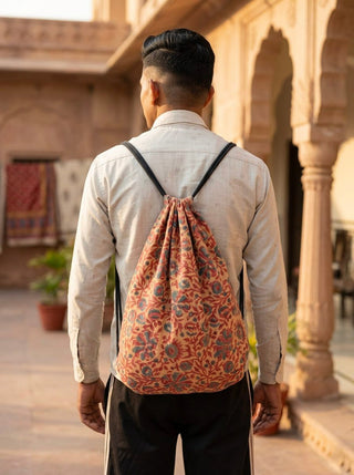 Flower Drawstring Bag