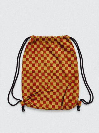 Mitti Check Drawstring Bag