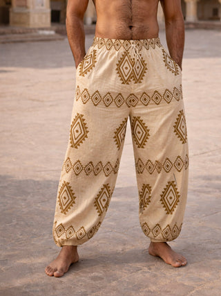 Tribal Block Print Harem Pants