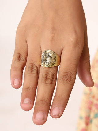 Ishani Ring -Tribal Brass Ring Boho Adjustable Jewelry