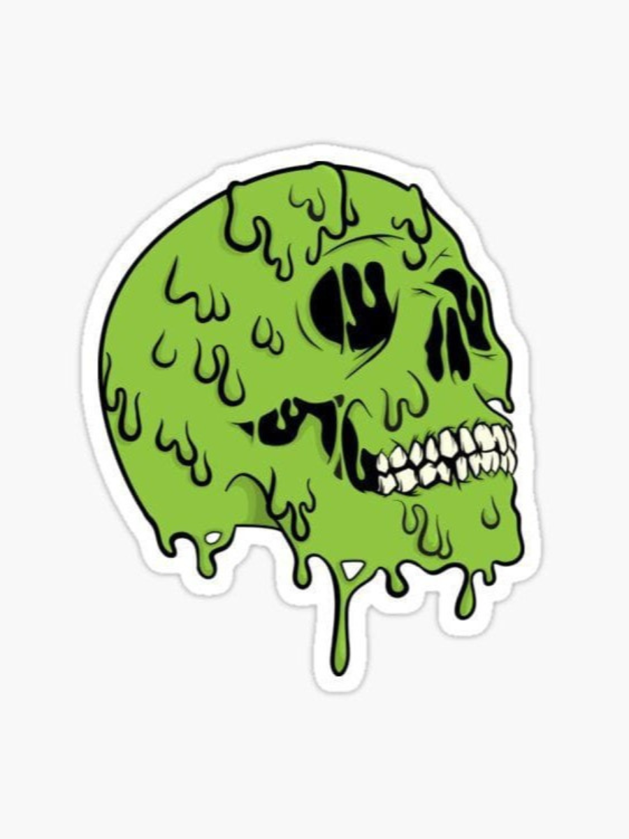 Dripping Skull Sticker