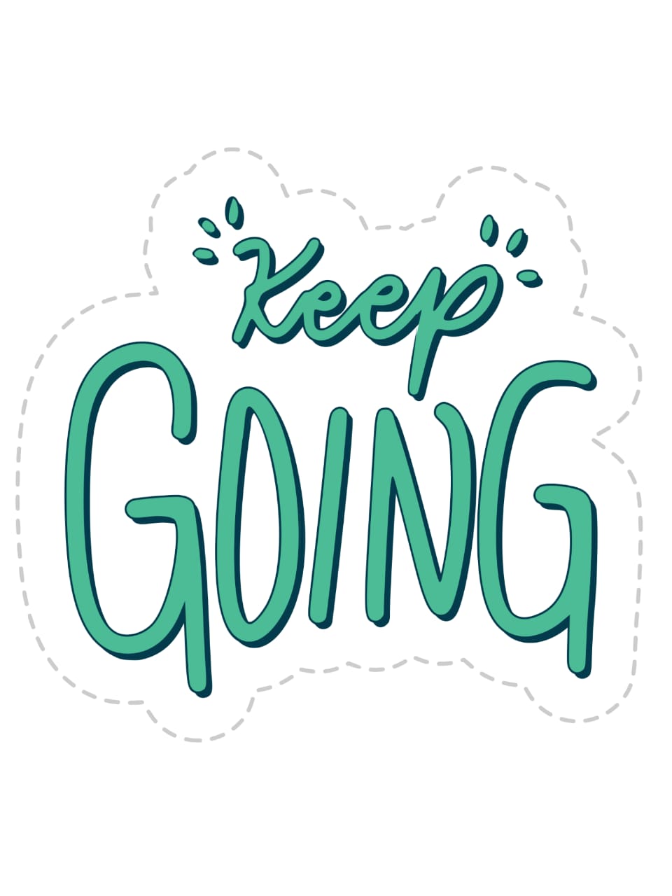 Keep Going sticker