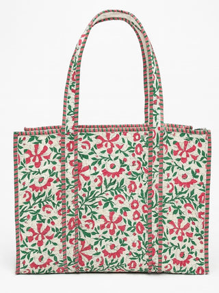 WanderBloom Block Print Tote Bag