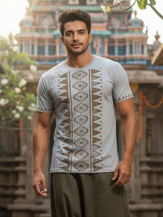 Aadi Tribal Print Cotton T-Shirt