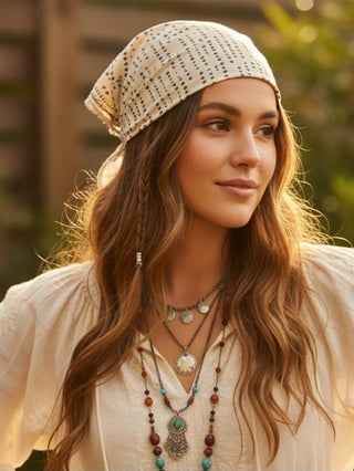 Boho Print Cotton Bandana with Rohiyaan