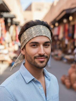 Boho Tribal Print Cotton Bandana with African