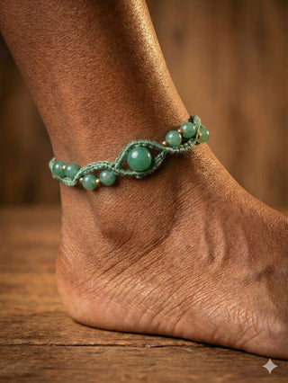 Aarohi Aventurine Boho Anklet