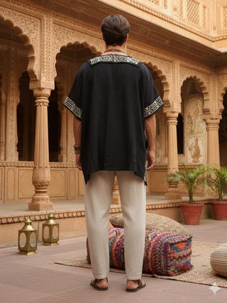 Aarini Boho Tribal Border Poncho