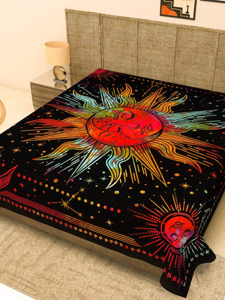 Angel Sun and moon Bed sheet - Crystal Heal